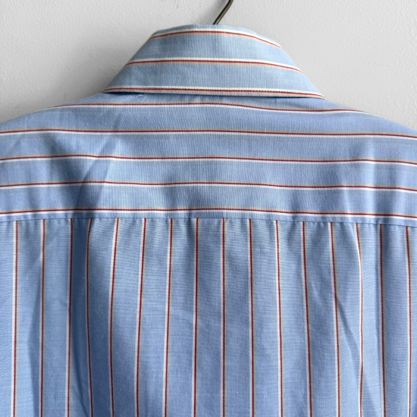 1970s Light Blue Striped Dress Shirt