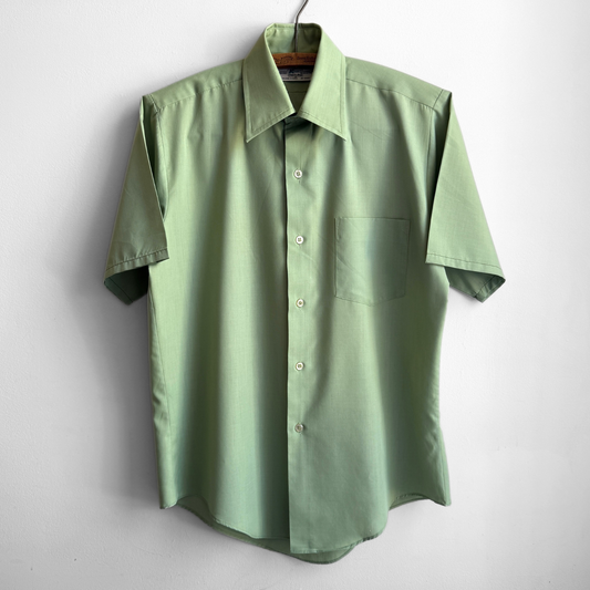 1970s Light Green Dress Shirt