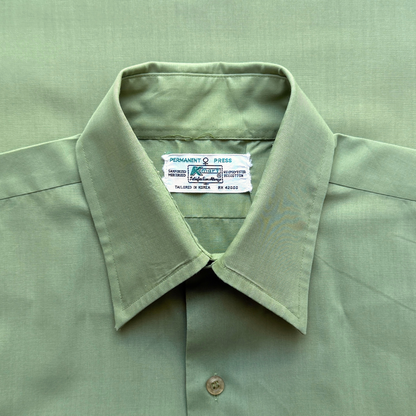 1970s Light Green Dress Shirt