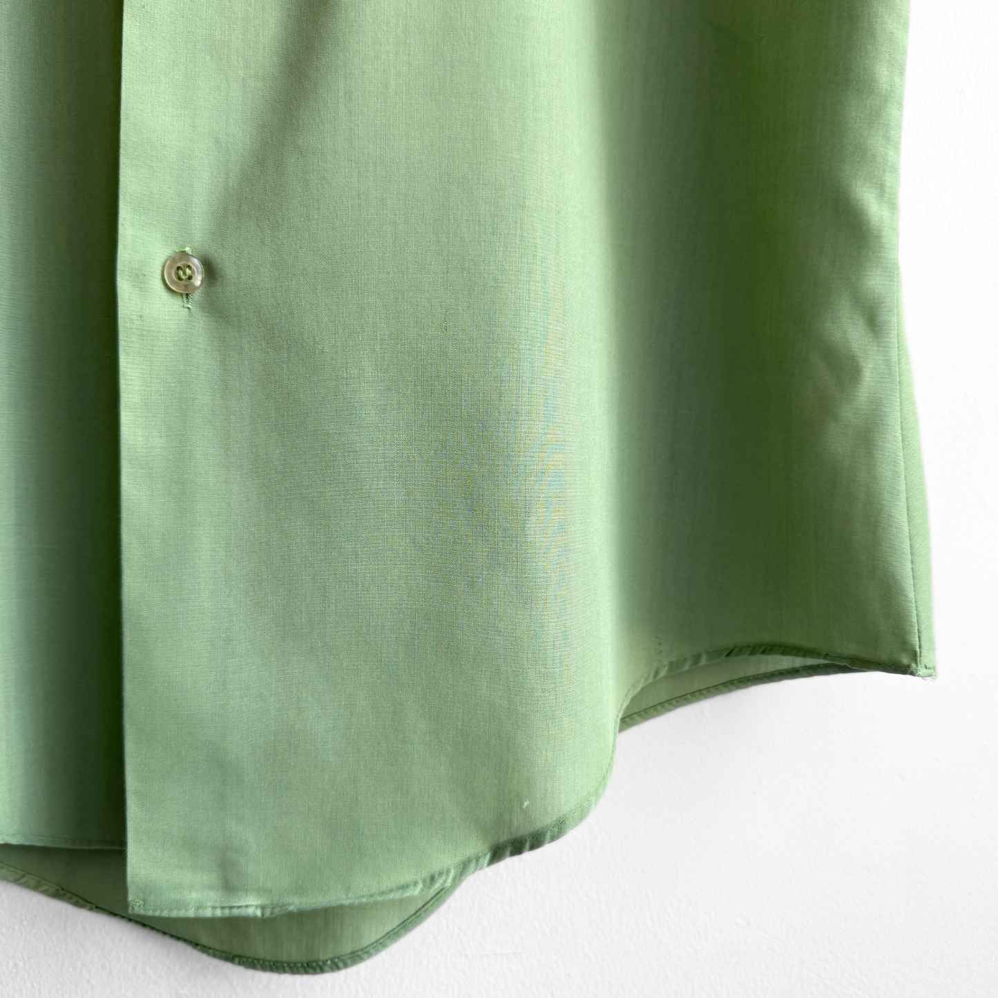 1970s Light Green Dress Shirt