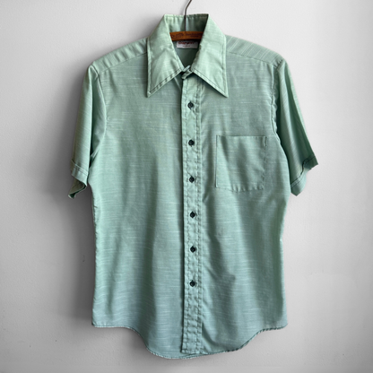 1970s Mint Green Dress Shirt
