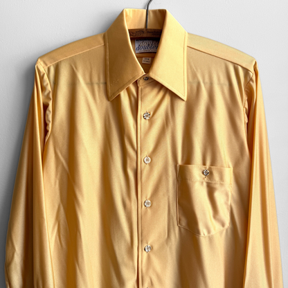 1970s Yellow Qiana Sport Shirt