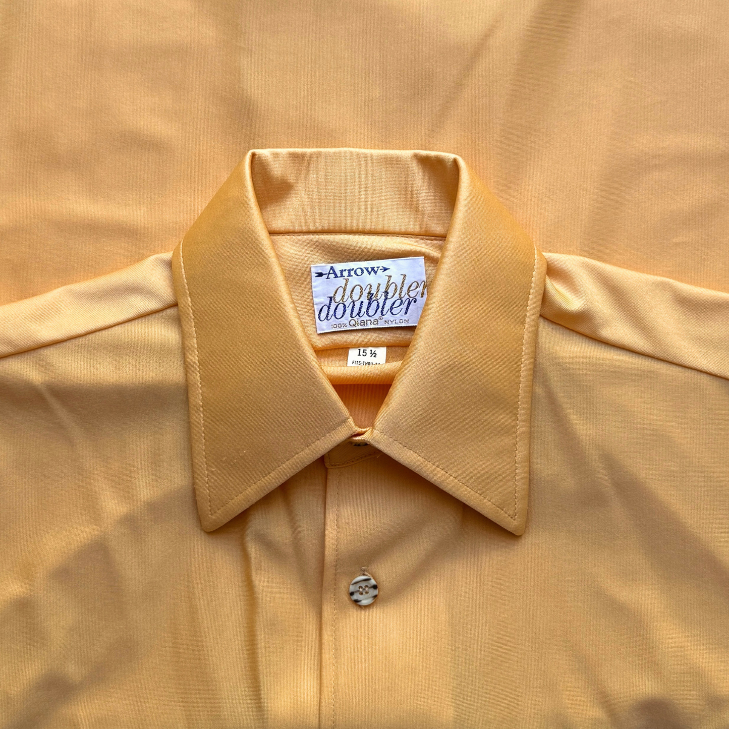1970s Yellow Qiana Sport Shirt