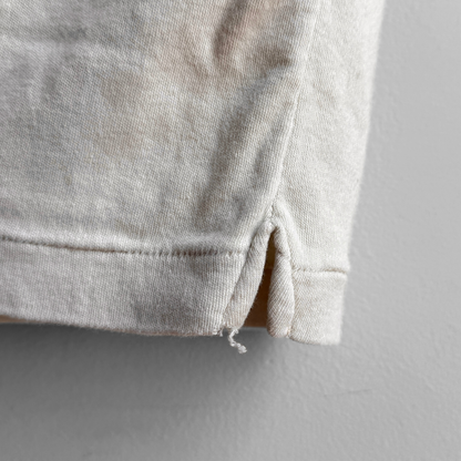 1970s Cream Mock Neck Pocket Tee