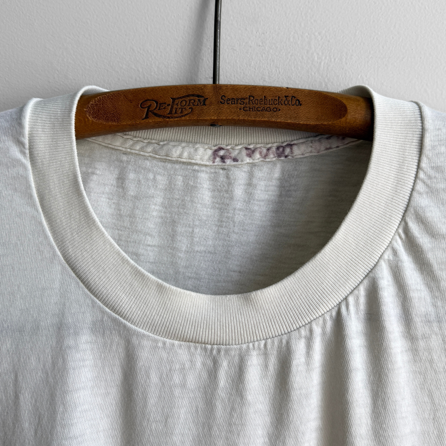 1980s Faded White Undershirt Tee