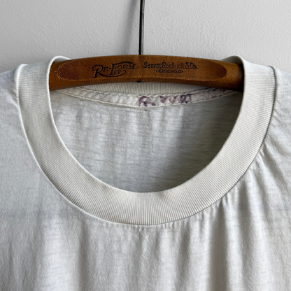 1980s Faded White Undershirt Tee
