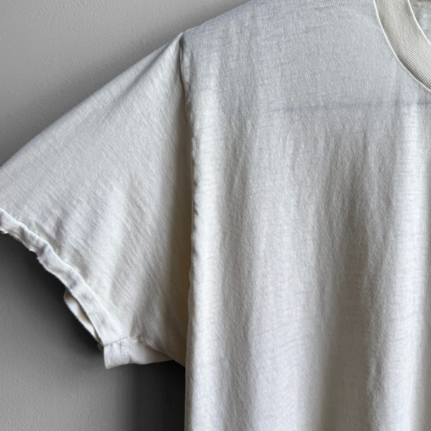 1980s Faded White Undershirt Tee