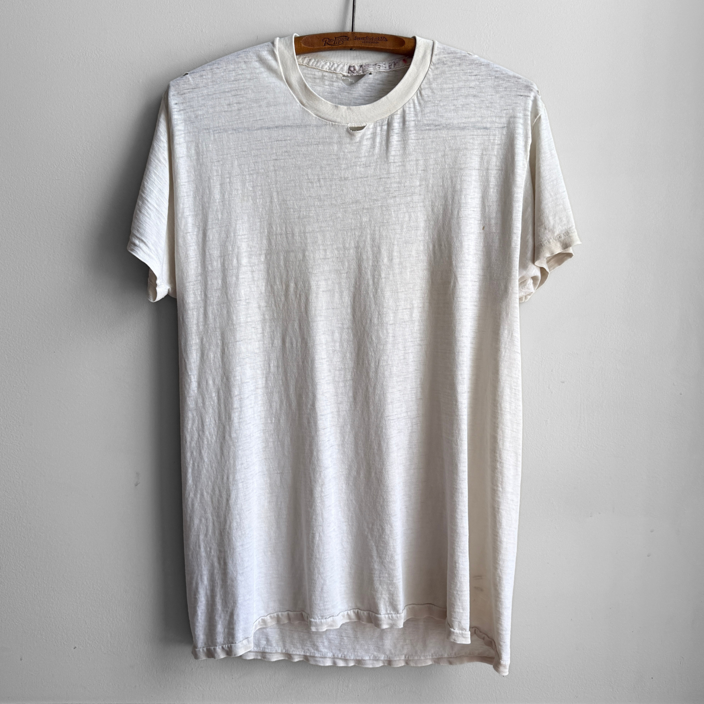 1980s Faded White Undershirt Tee