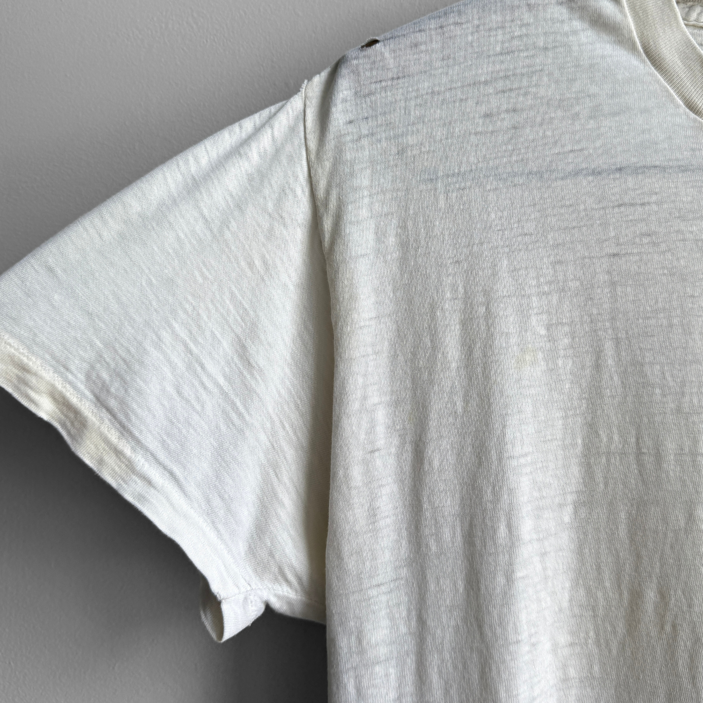 1980s Faded White Undershirt Tee