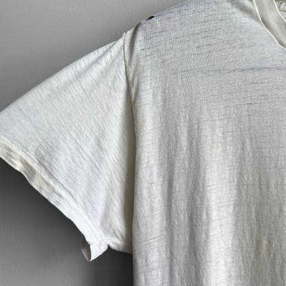 1980s Faded White Undershirt Tee