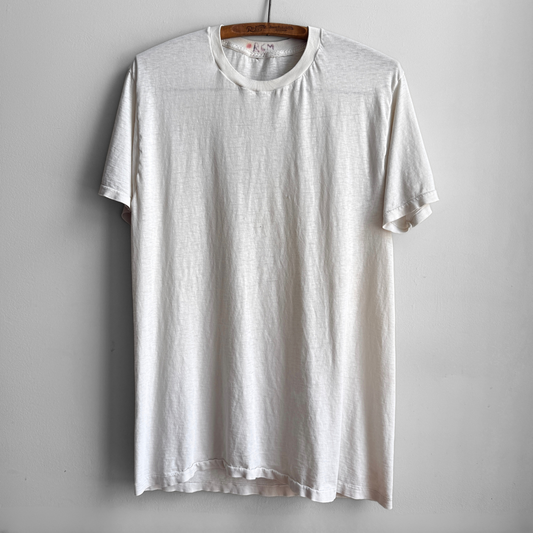1980s Faded White Undershirt Tee