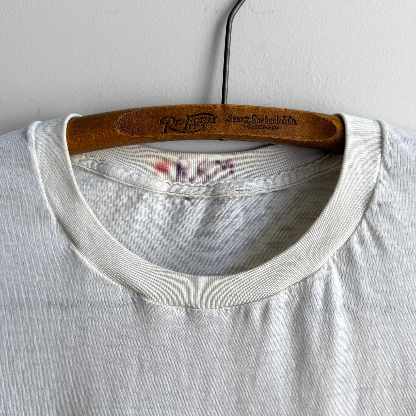 1980s Faded White Undershirt Tee