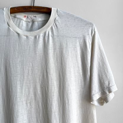 1980s Faded White Undershirt Tee