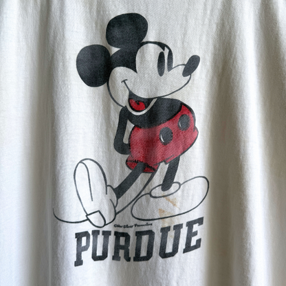 1970s Mickey Mouse Purdue Ringer Tee
