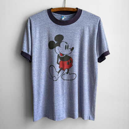 1980s Mickey Mouse Blue Ringer Tee