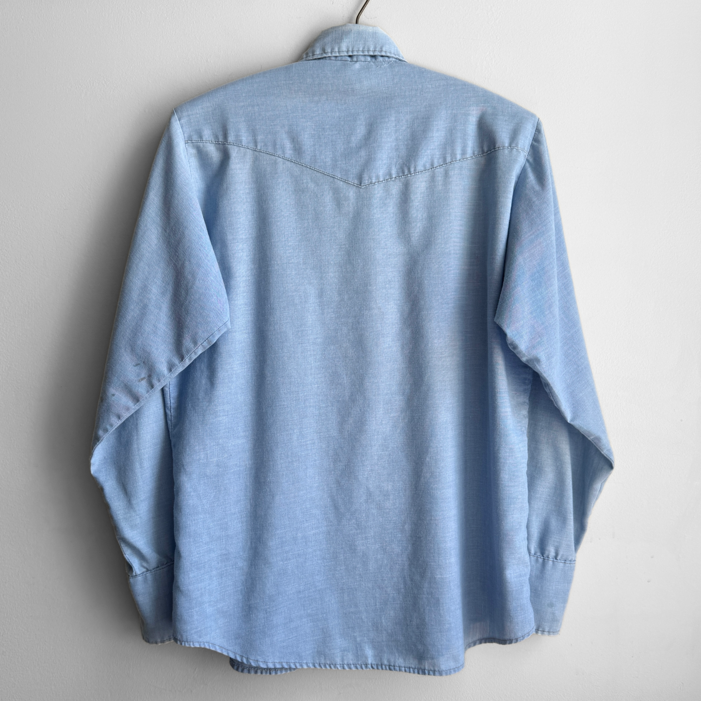 1970s Blue Chambray Western Shirt