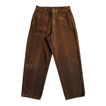 1990s Dark Brown Corduroy Chino Pants