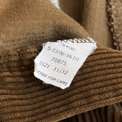 1990s Dark Brown Corduroy Chino Pants