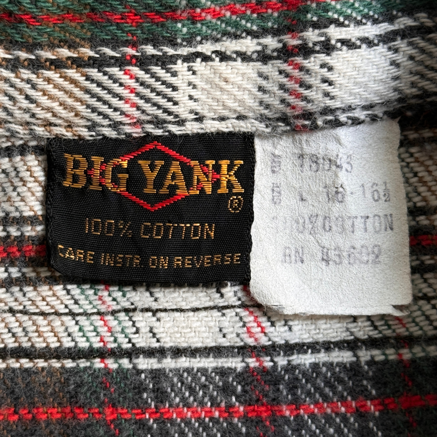 1970s Brown Cotton Plaid Flannel Shirt
