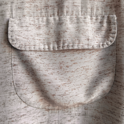 1950s Beige Sharkskin Flecked Rayon Sport Shirt
