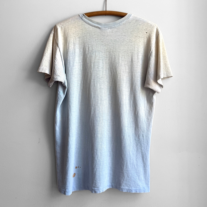 1960s Sun Faded Light Blue Pocket Tee