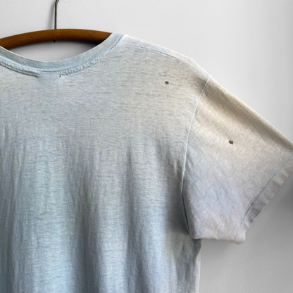 1960s Sun Faded Light Blue Pocket Tee