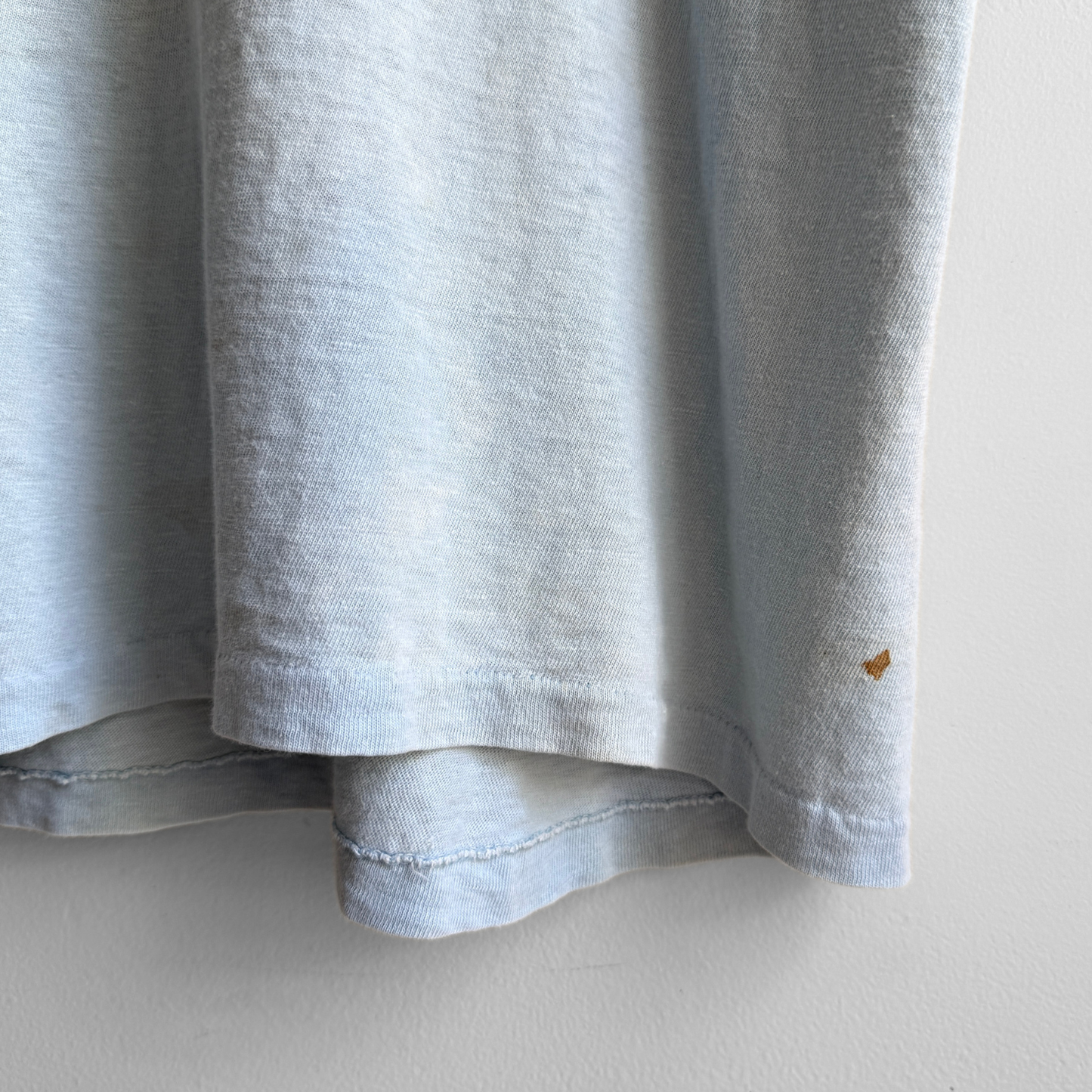 1960s Sun Faded Light Blue Pocket Tee