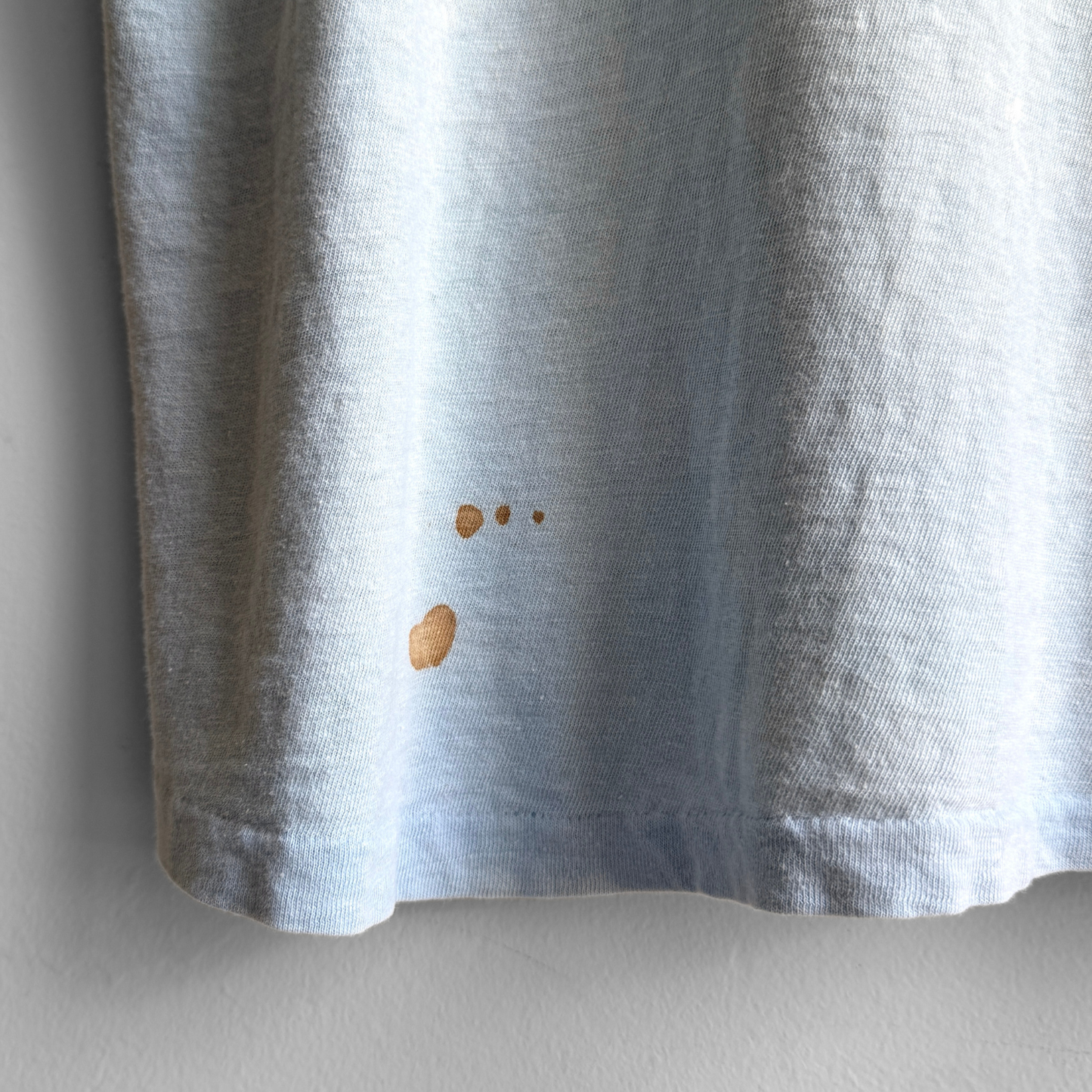 1960s Sun Faded Light Blue Pocket Tee