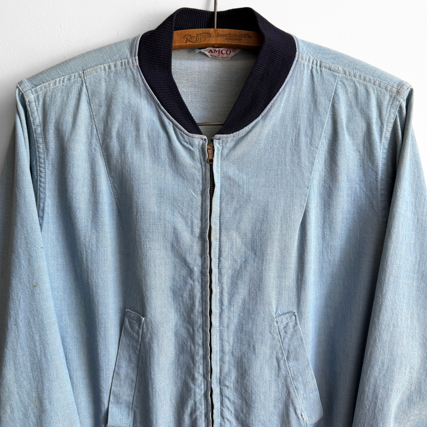 1960s Light Blue Bomber Jacket