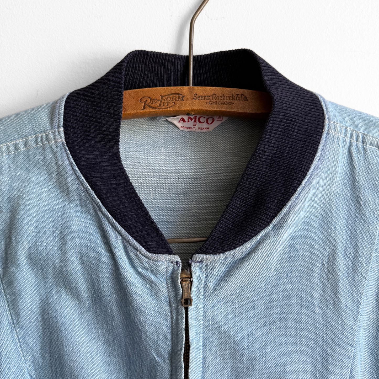 1960s Light Blue Bomber Jacket