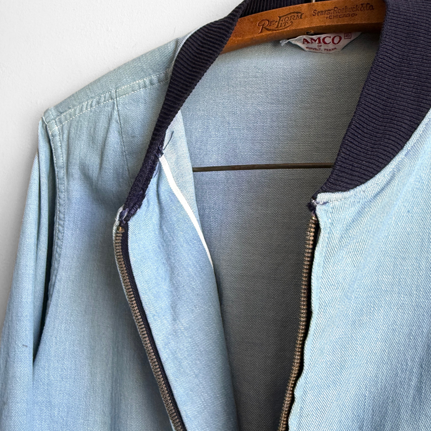1960s Light Blue Bomber Jacket