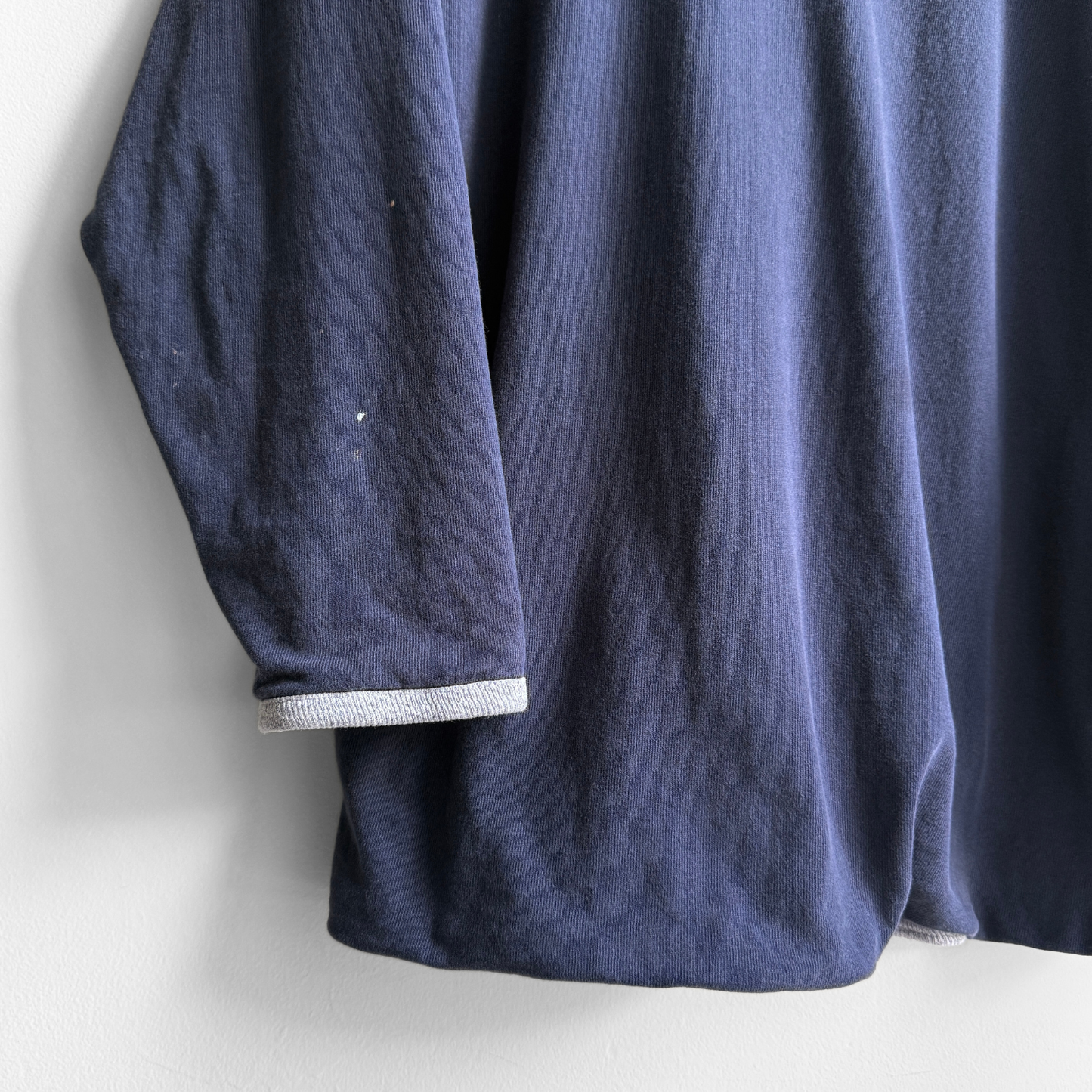 1980s Navy & Grey Double Face Long Sleeve