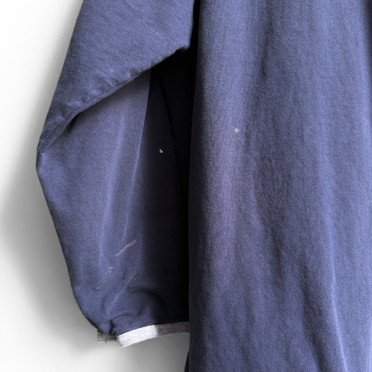 1980s Navy & Grey Double Face Long Sleeve