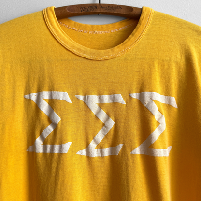 1960s Tri Sigma Sorority Yellow Tee
