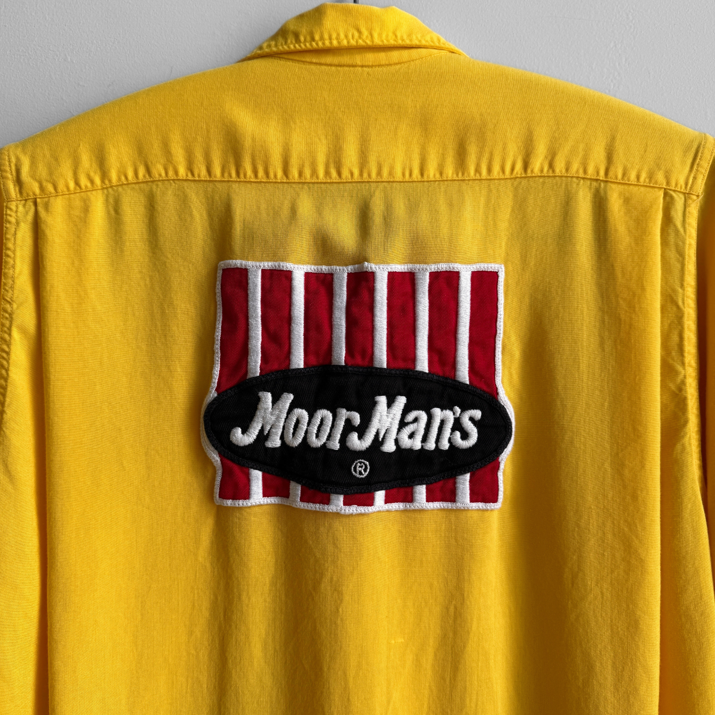 1960s MoorMan's Feed Yellow Rayon Shirt