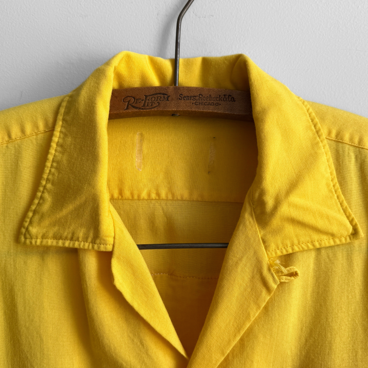 1960s MoorMan's Feed Yellow Rayon Shirt