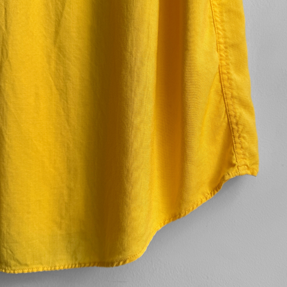1960s MoorMan's Feed Yellow Rayon Shirt