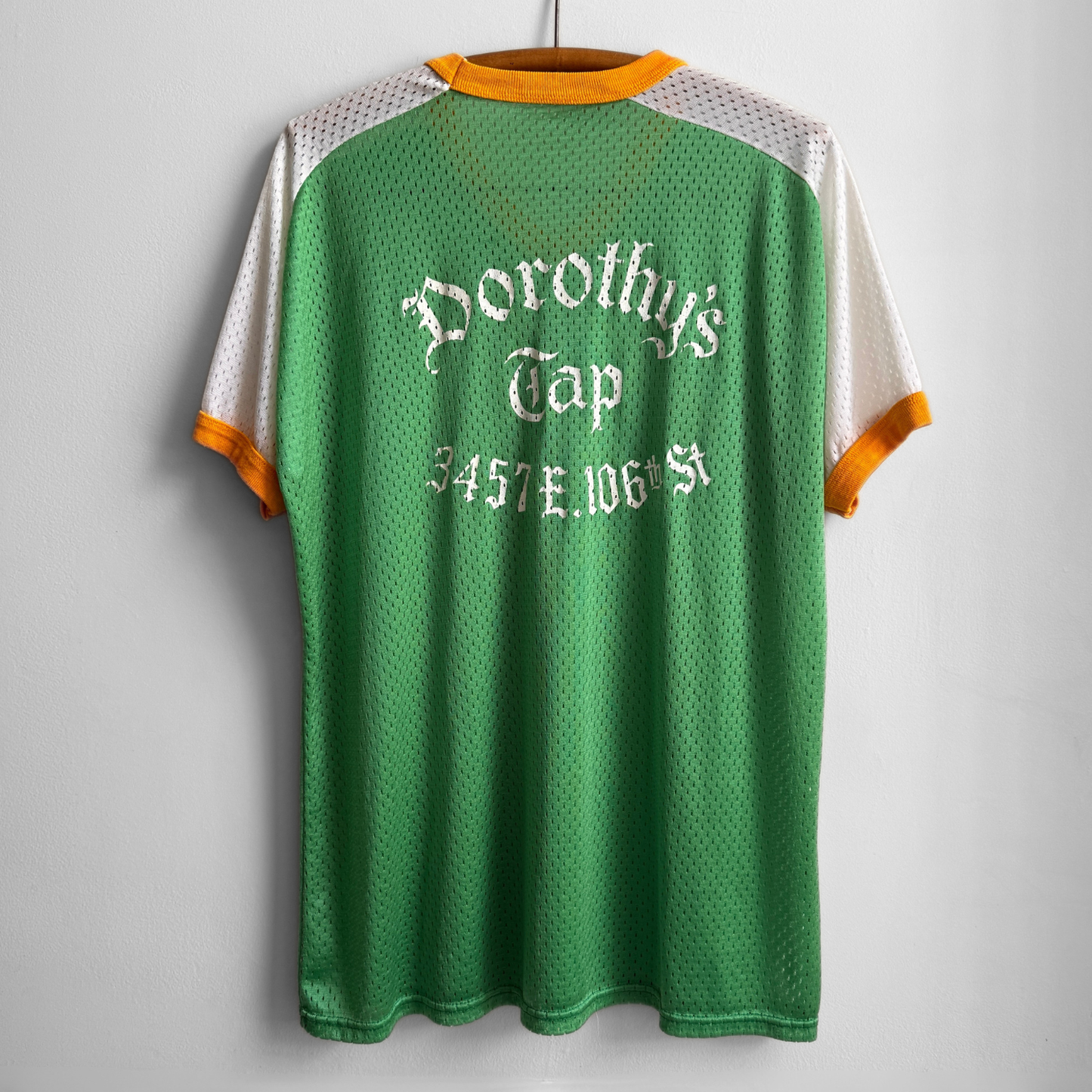 1970s Dorothy's Tap Green Mesh Jersey