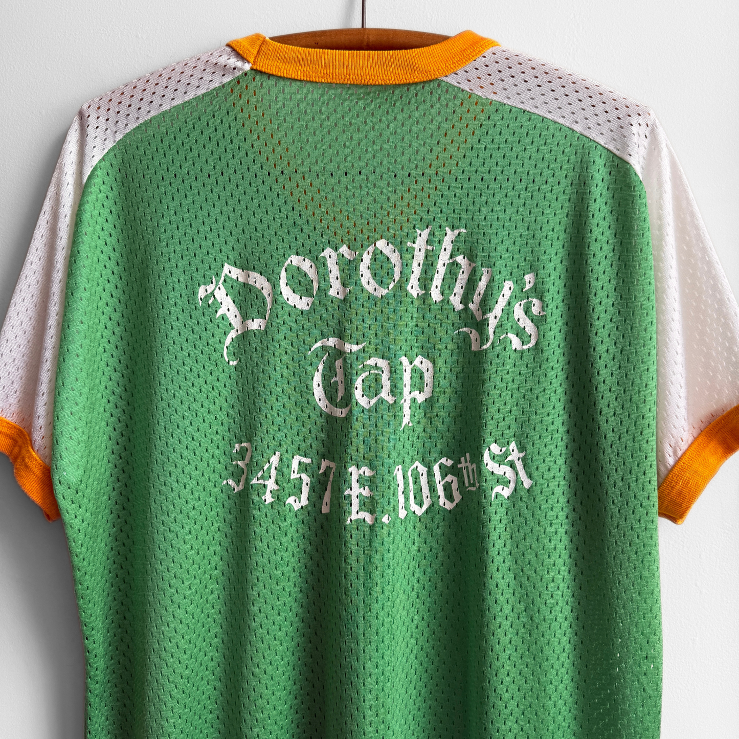1970s Dorothy's Tap Green Mesh Jersey