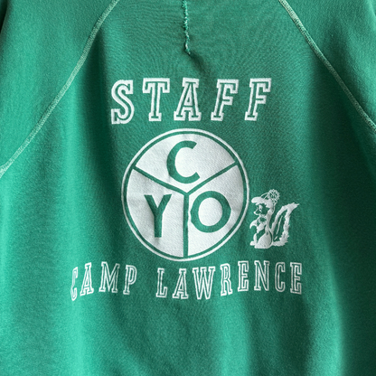 1960s CYO Camp Lawrence Green Sweatshirt