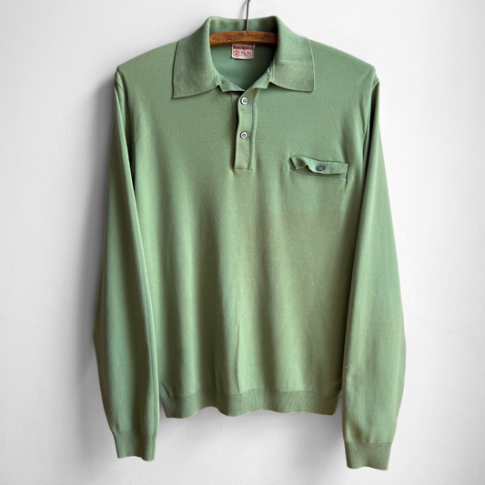 1960s Green Ban Lon Polo Shirt