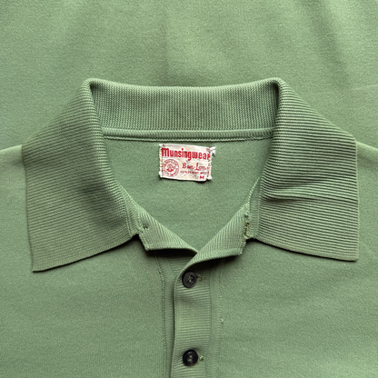 1960s Green Ban Lon Polo Shirt