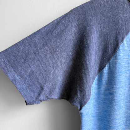 1970s Michigan Wolverines Blue Raglan Tee