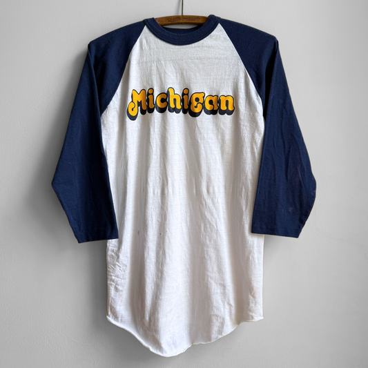 1970s University of Michigan Raglan Tee
