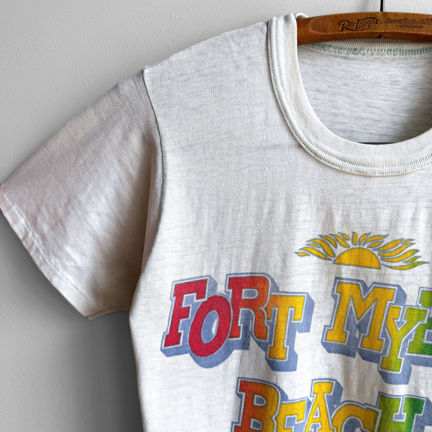 1970s Fort Myers Beach Florida Rainbow Tee