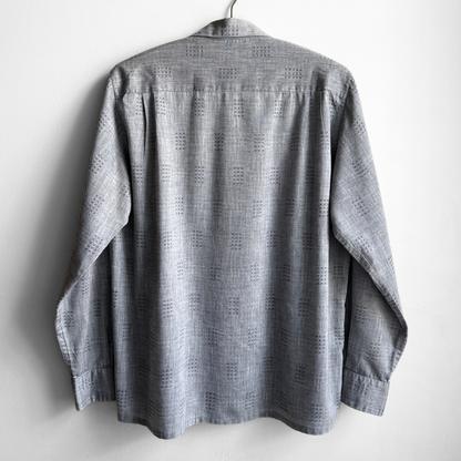 1960s Grey Check Print Sport Shirt
