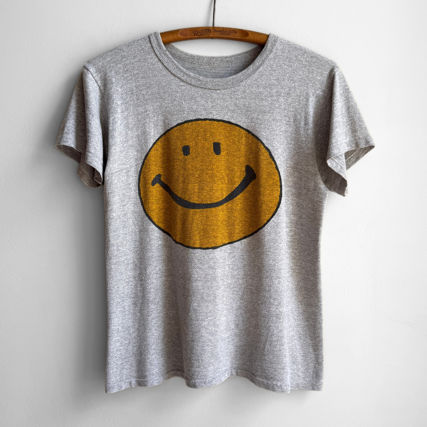 1960s Smiley Face Grey Tee