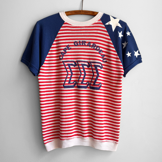 1960s Cape Girardeau Tri Epsilon Stars & Stripes Sweatshirt