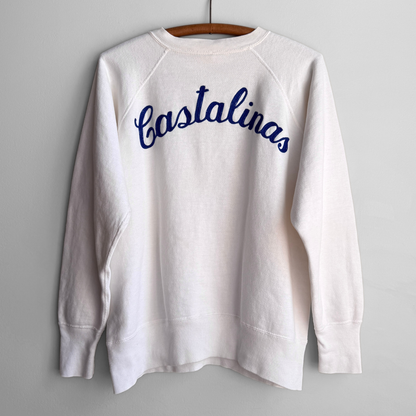 1960s Castalinas Chainstitch White Sweatshirt