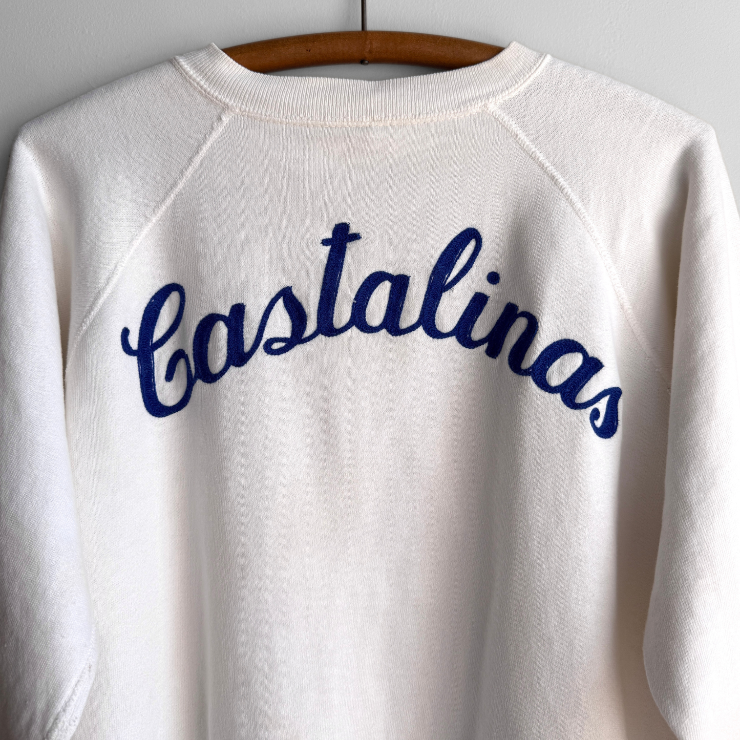 1960s Castalinas Chainstitch White Sweatshirt